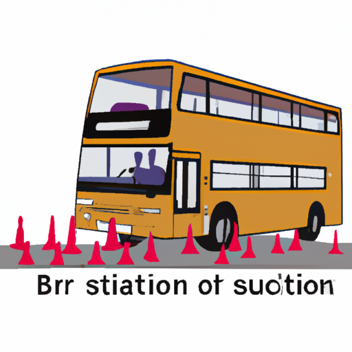 תמונה המציגה אוטובוס מקפיד על חוקי התנועה באזור המרכז